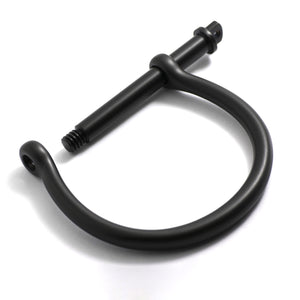 Classic Screw Cuff Bracelet, Matte Black - BIJOUONE