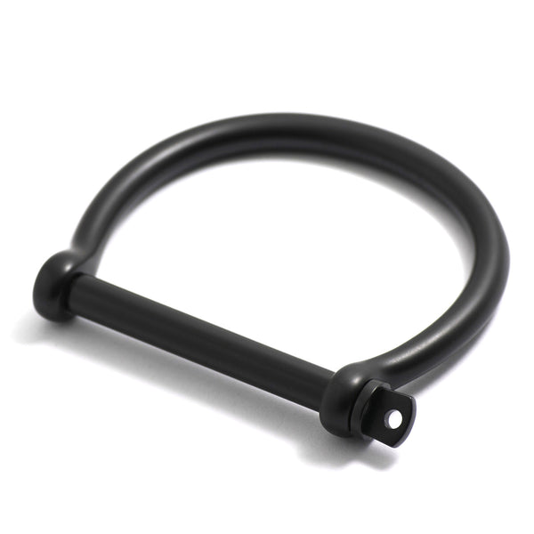 Classic Screw Cuff Bracelet, Matte Black - BIJOUONE