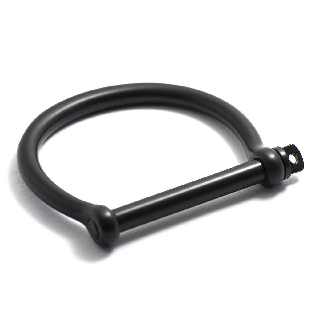 Classic Screw Cuff Bracelet, Matte Black - BIJOUONE