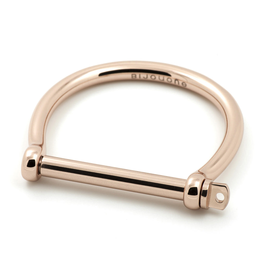 Classic Screw Cuff Bracelet, Rose Gold - BIJOUONE