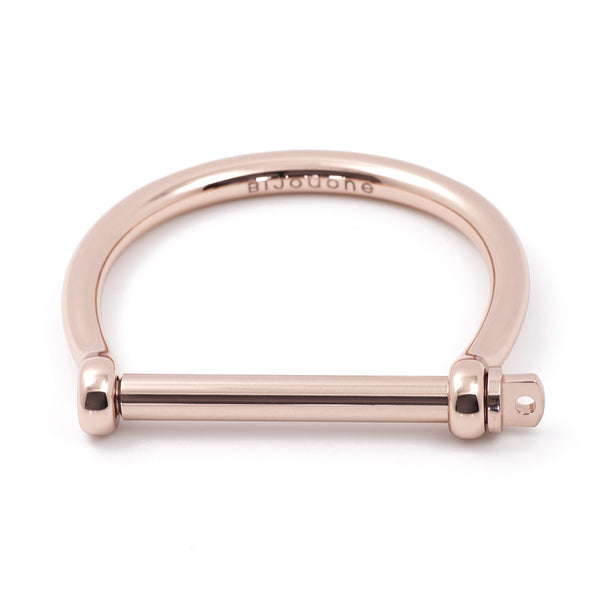 Classic Screw Cuff Bracelet, Rose Gold - BIJOUONE