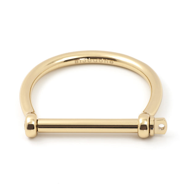 Classic Screw Cuff Bracelet, Gold - BIJOUONE
