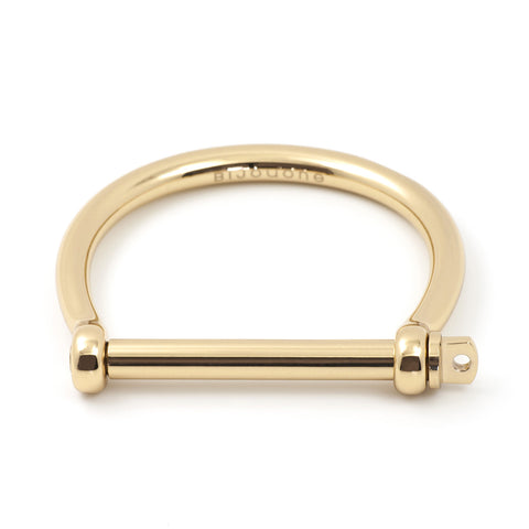 Classic Screw Cuff Bracelet, Gold - BIJOUONE
