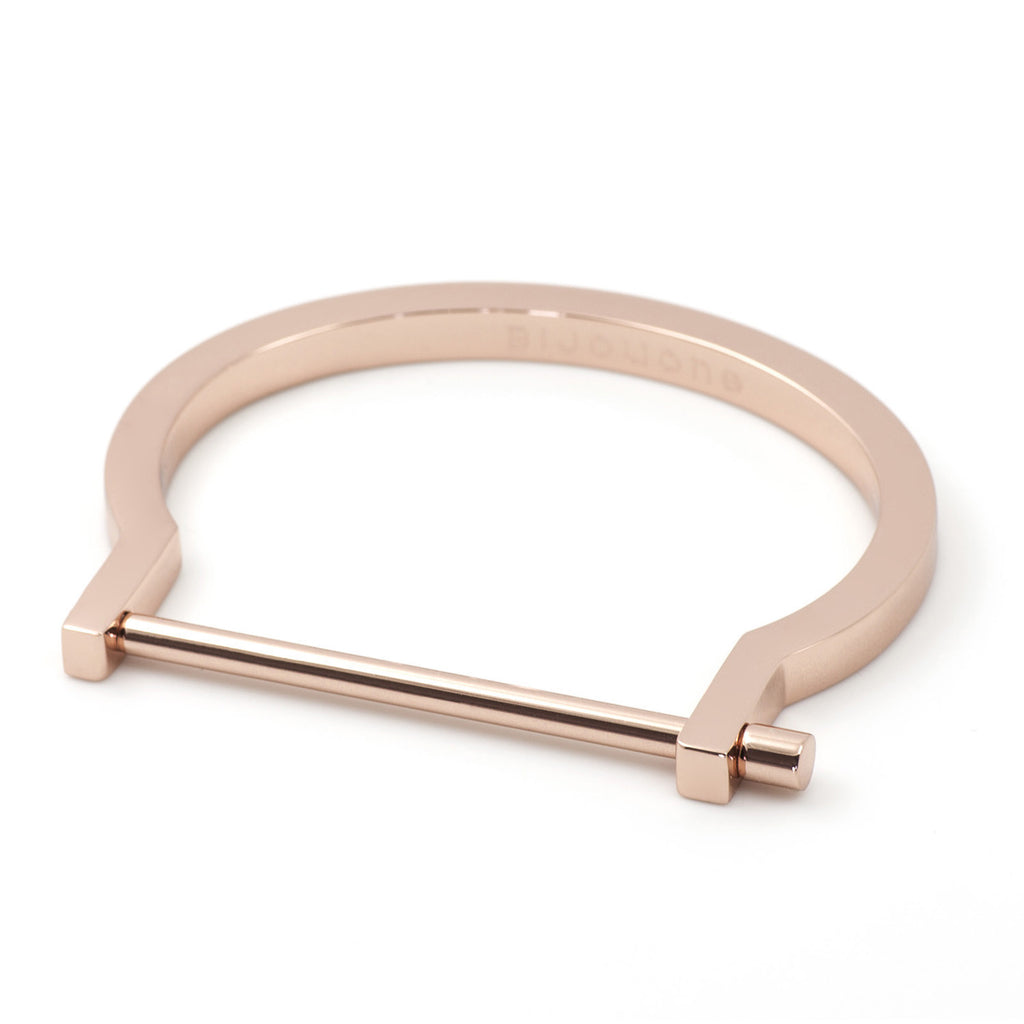 Modern Screw Cuff Bracelet, Rose Gold - BIJOUONE