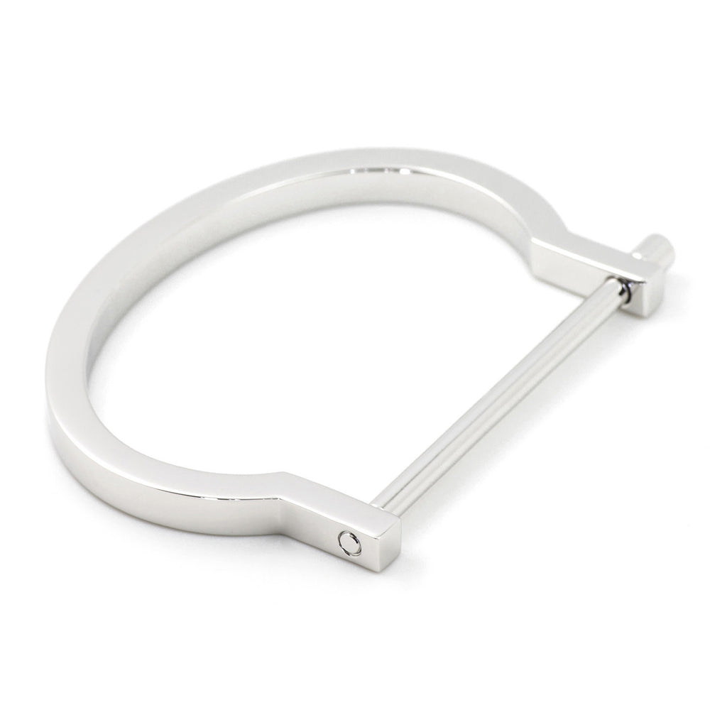 Modern Screw Cuff Bracelet, Silver - BIJOUONE