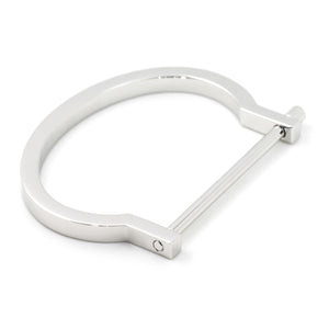 Modern Screw Cuff Bracelet, Silver - BIJOUONE