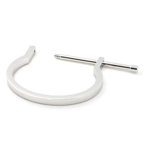 Modern Screw Cuff Bracelet, Silver - BIJOUONE