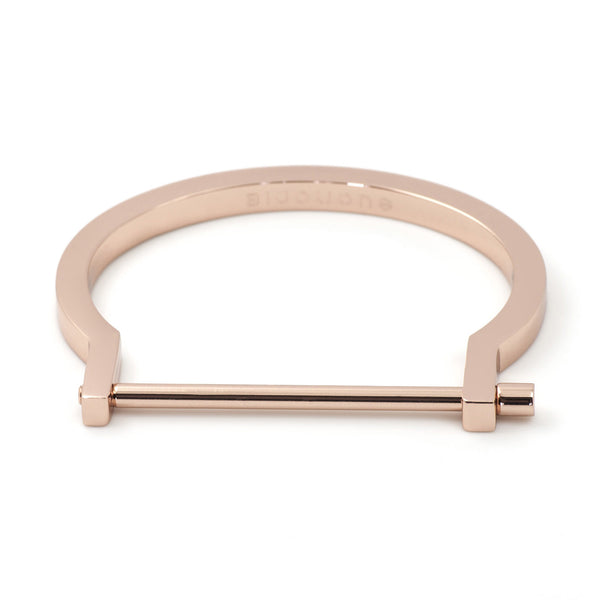 Modern Screw Cuff Bracelet, Rose Gold - BIJOUONE