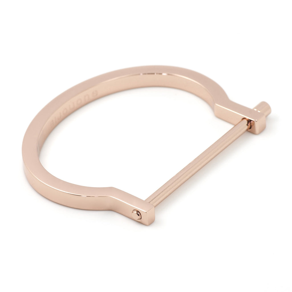 Modern Screw Cuff Bracelet, Rose Gold - BIJOUONE