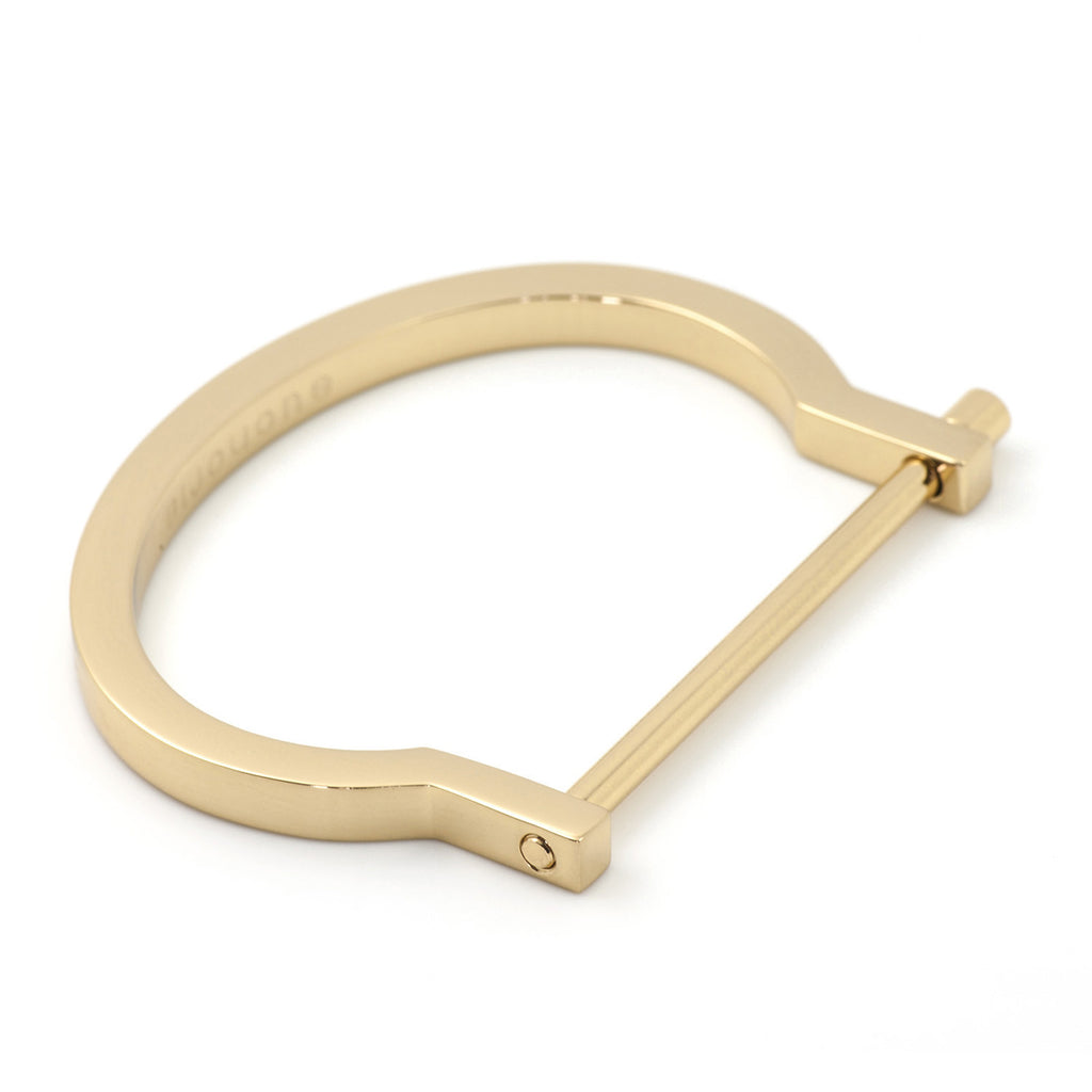 Modern Screw Cuff Bracelet, Gold - BIJOUONE