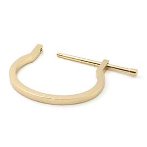 Modern Screw Cuff Bracelet, Gold - BIJOUONE
