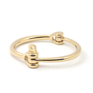 Reeve Screw Cuff Bracelet, Gold - BIJOUONE