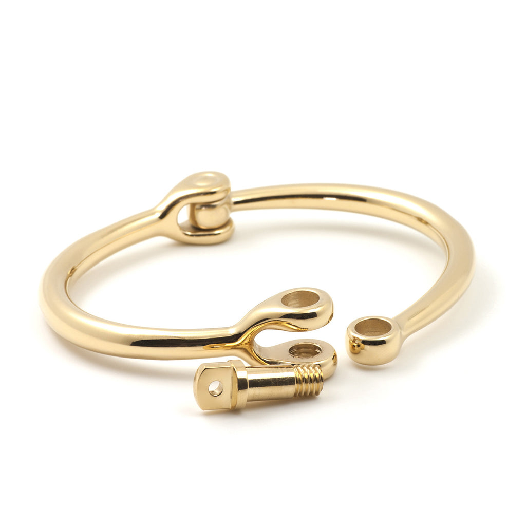 Reeve Screw Cuff Bracelet, Gold - BIJOUONE