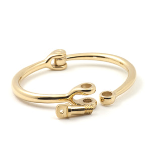 Reeve Screw Cuff Bracelet, Gold - BIJOUONE