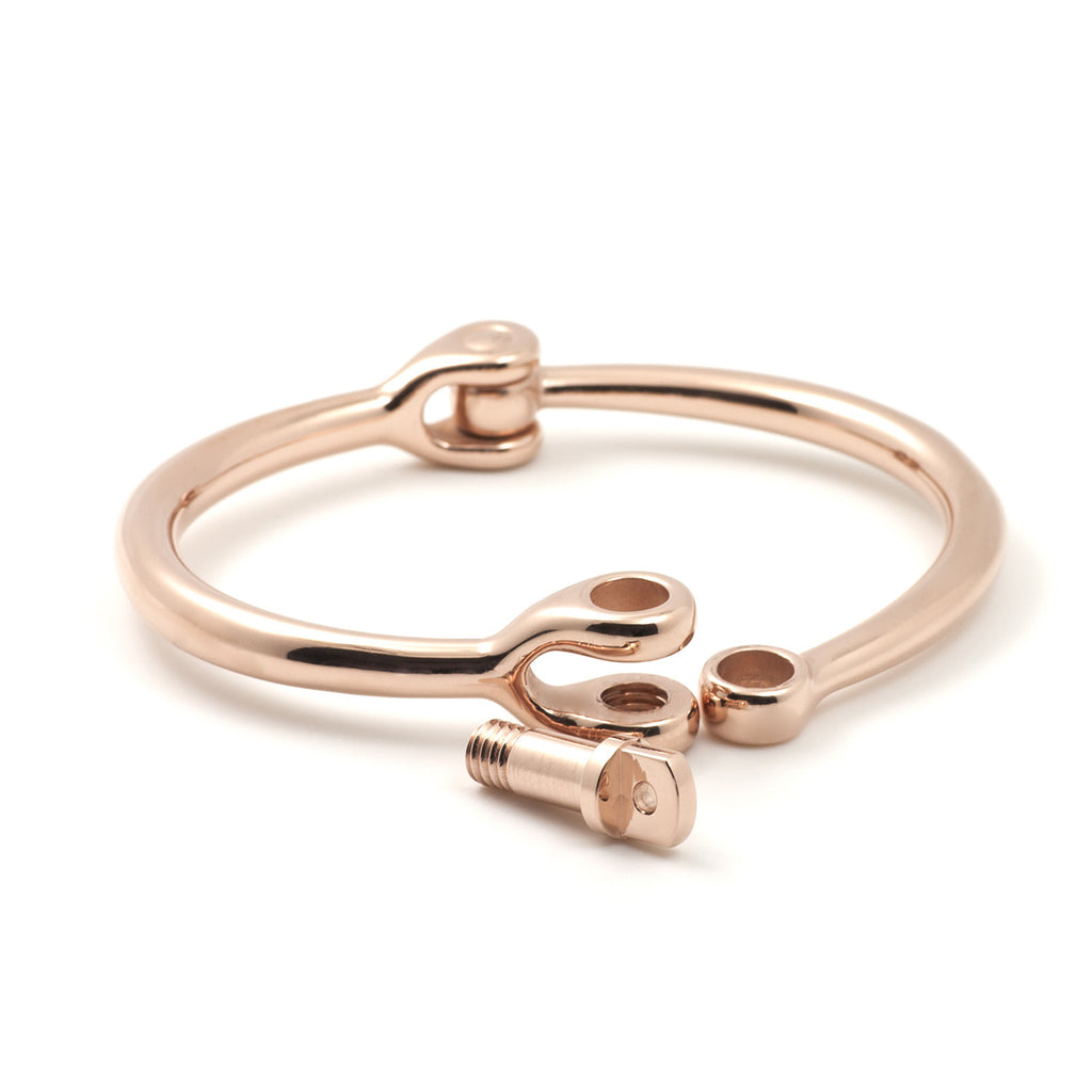 Reeve Screw Cuff Bracelet, Rose Gold - BIJOUONE