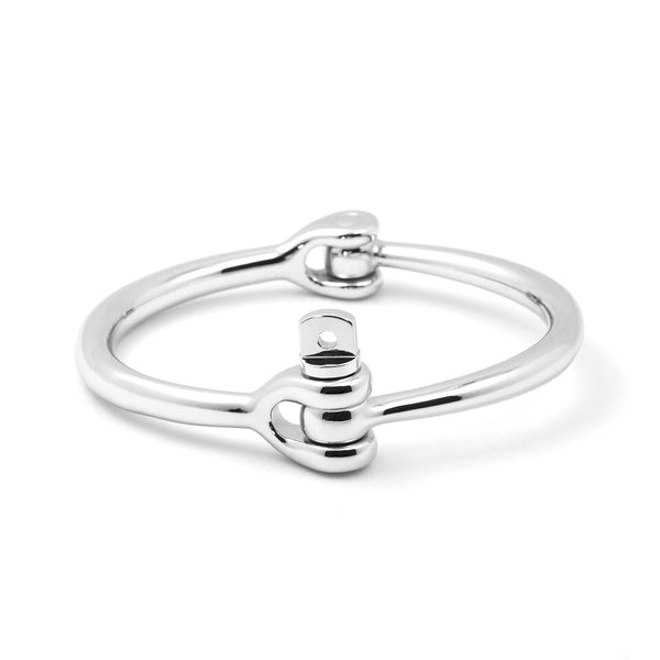 Reeve Screw Cuff Bracelet, Silver - BIJOUONE