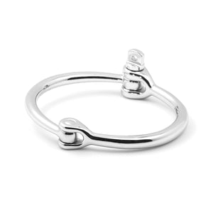 Reeve Screw Cuff Bracelet, Silver - BIJOUONE