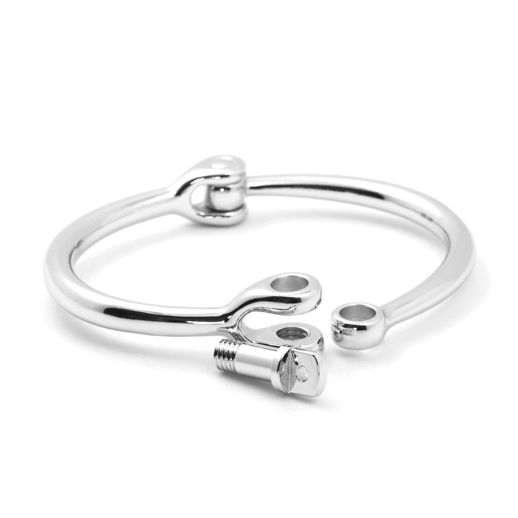 Reeve Screw Cuff Bracelet, Silver - BIJOUONE