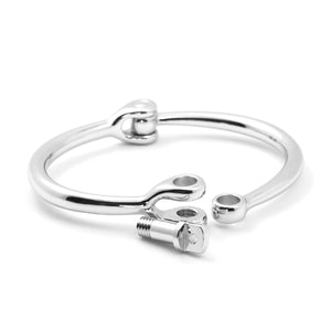 Reeve Screw Cuff Bracelet, Silver - BIJOUONE