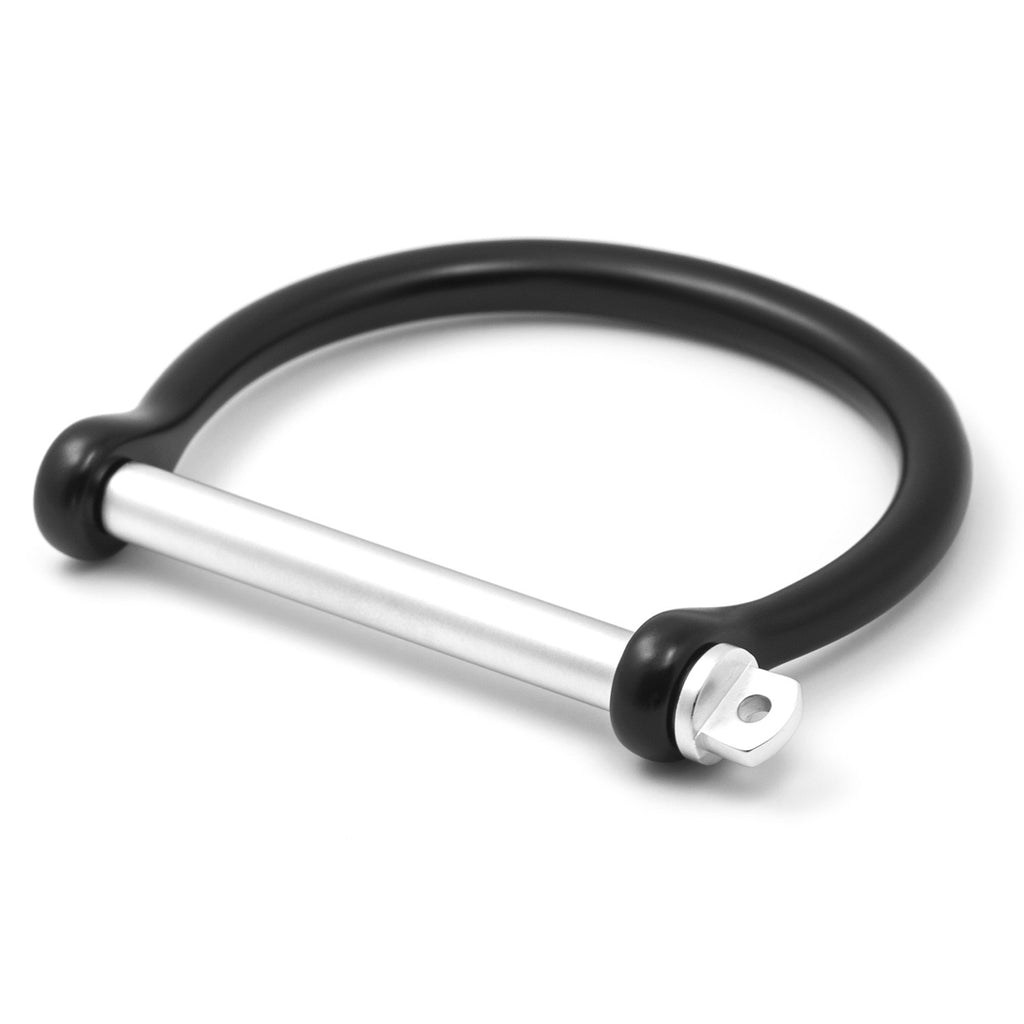 Classic Screw Cuff Bracelet, Black/Silver - BIJOUONE