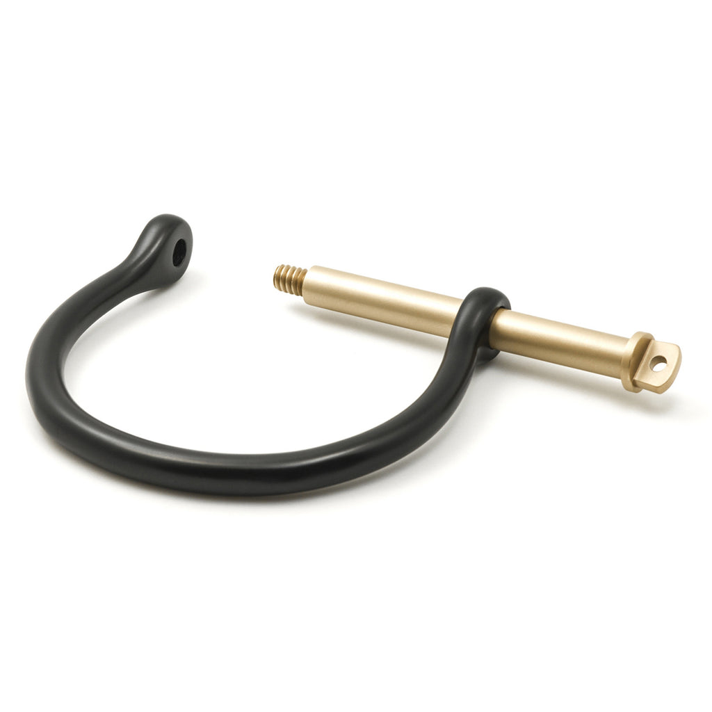 Classic Screw Cuff Bracelet, Black/Gold - BIJOUONE