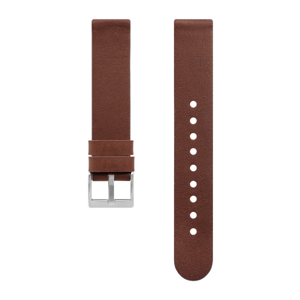 Calf Leather Watch Strap, 18mm, Coffee